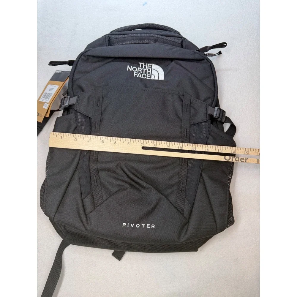 The North Face Pivoter Backpack Black Laptop School Bag NWT